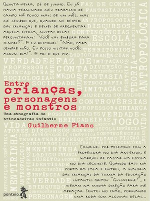 cover image of Entre crianças, personagens e monstros